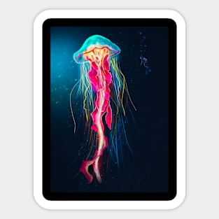 Giant Glowing Jellyfish Sticker